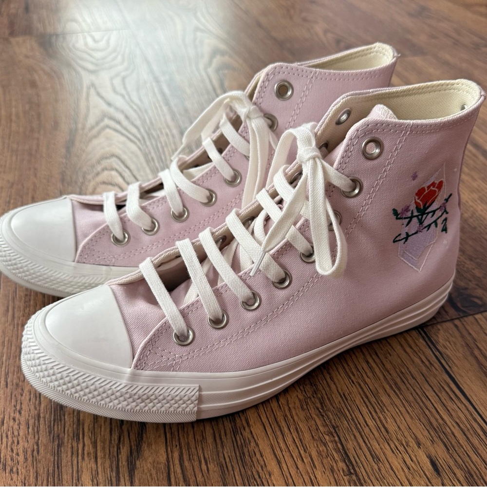 Converse Chuck Taylor All Star High Top Crystal Energy Amethyst embroidered rose - Picture 5 of 10